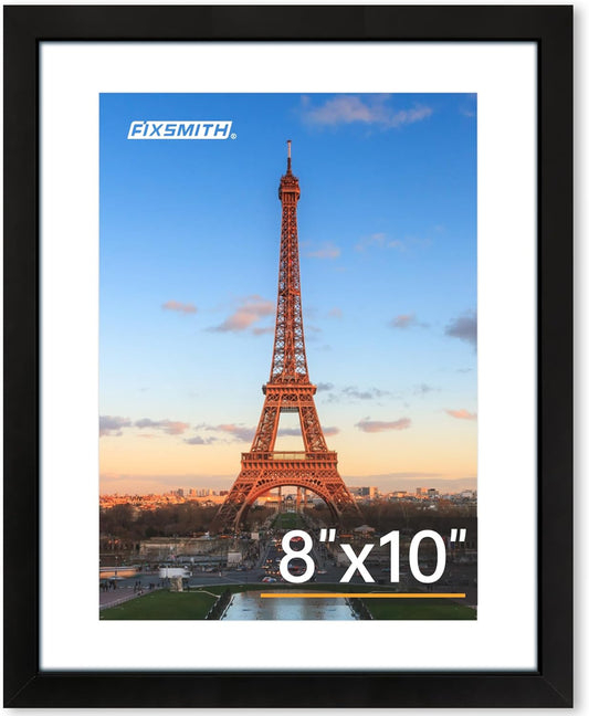 8x10 Picture Frame 1 Pack, Photo Frame with HD Plexiglass, Display Pictures 5x7 with Mat or 8x10 Without Mat, V1258-DP02-A-653