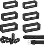 6Pcs Watch Band Loops Watch Strap Holder Loop Black Watch Band Strap Loops Watch Strap Keeper Holder Retainer V1258-DP02-A-655