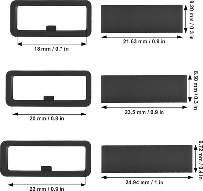 6Pcs Watch Band Loops Watch Strap Holder Loop Black Watch Band Strap Loops Watch Strap Keeper Holder Retainer V1258-DP02-A-655