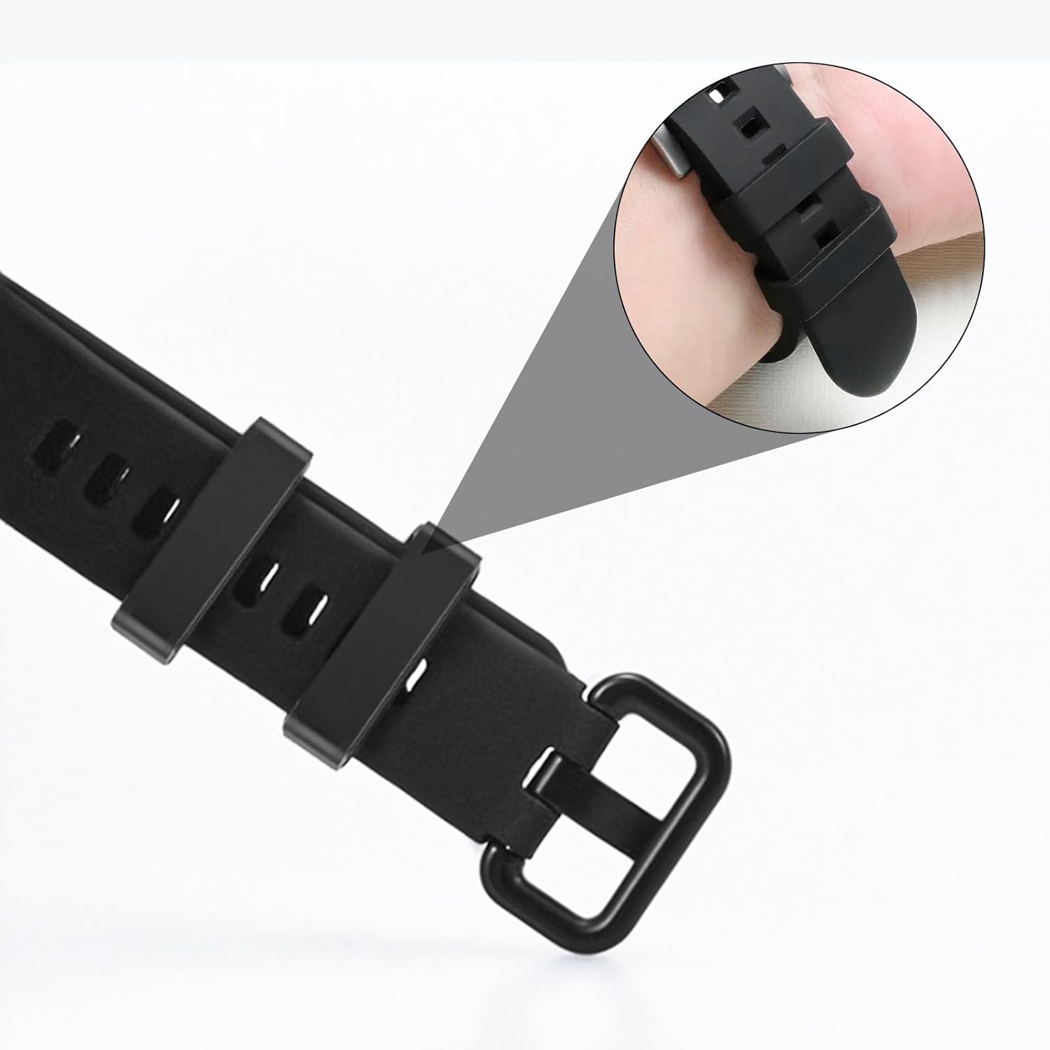 6Pcs Watch Band Loops Watch Strap Holder Loop Black Watch Band Strap Loops Watch Strap Keeper Holder Retainer V1258-DP02-A-655
