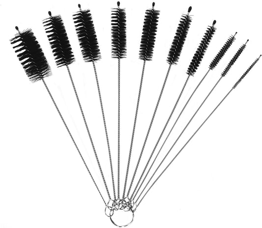 Straw Cleaner Brush Set, Shower Head Cleaner Tool, Nylon Pipe Tube Cleaner 8-inch 10 Different Diameters Set V1258-DP02-A-69