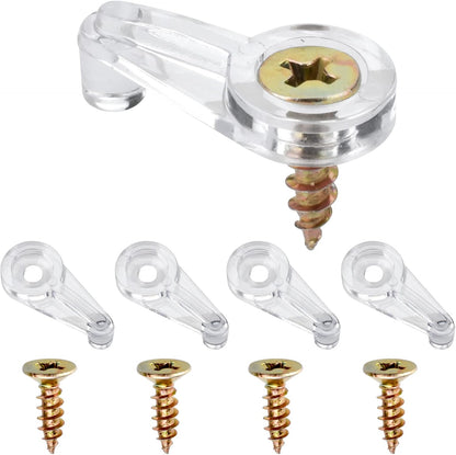 50 Pack Glass Retainer Kit 4-5mm Clips With Screws for Fixing Cabinet Doors V1258-DP02-A-716