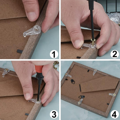 50 Pack Glass Retainer Kit 4-5mm Clips With Screws for Fixing Cabinet Doors V1258-DP02-A-716