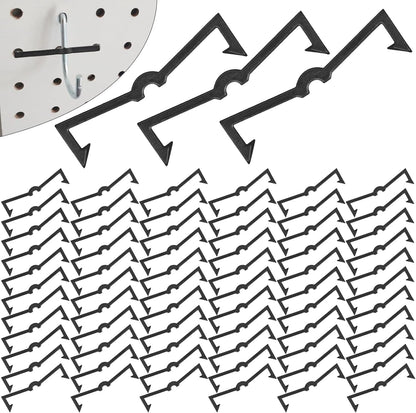 Black Peg Locks Plastic Pegboard Hook Locks Pegboard Display Hook Organizer Fixer Peg Board Hook Clip V1258-DP02-A-717