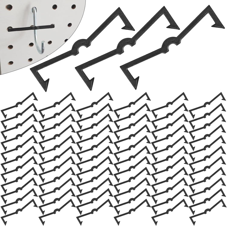 Black Peg Locks Plastic Pegboard Hook Locks Pegboard Display Hook Organizer Fixer Peg Board Hook Clip V1258-DP02-A-717