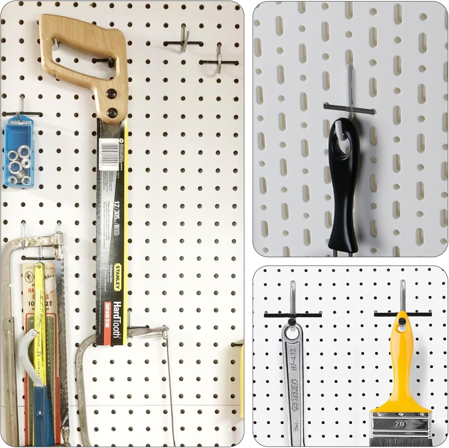 Black Peg Locks Plastic Pegboard Hook Locks Pegboard Display Hook Organizer Fixer Peg Board Hook Clip V1258-DP02-A-717