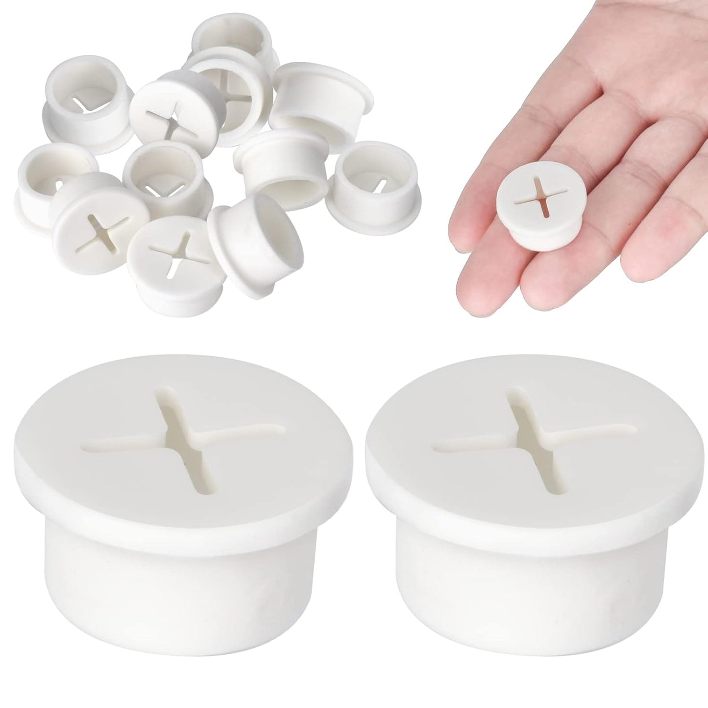 12 Pcs Cable Cord Grommet Silicone Cable Grommet 3/4" Wire Hole Cover Cable Management Wire Organizer Cable V1258-DP02-A-719