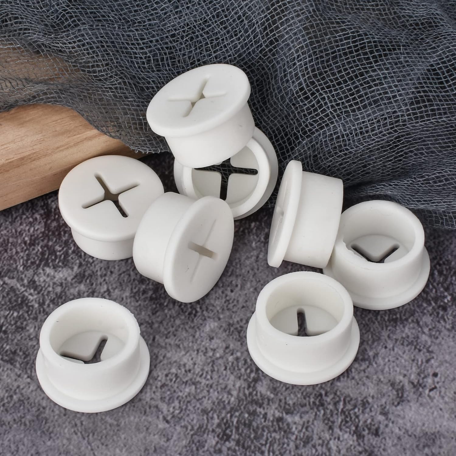 12 Pcs Cable Cord Grommet Silicone Cable Grommet 3/4" Wire Hole Cover Cable Management Wire Organizer Cable V1258-DP02-A-719
