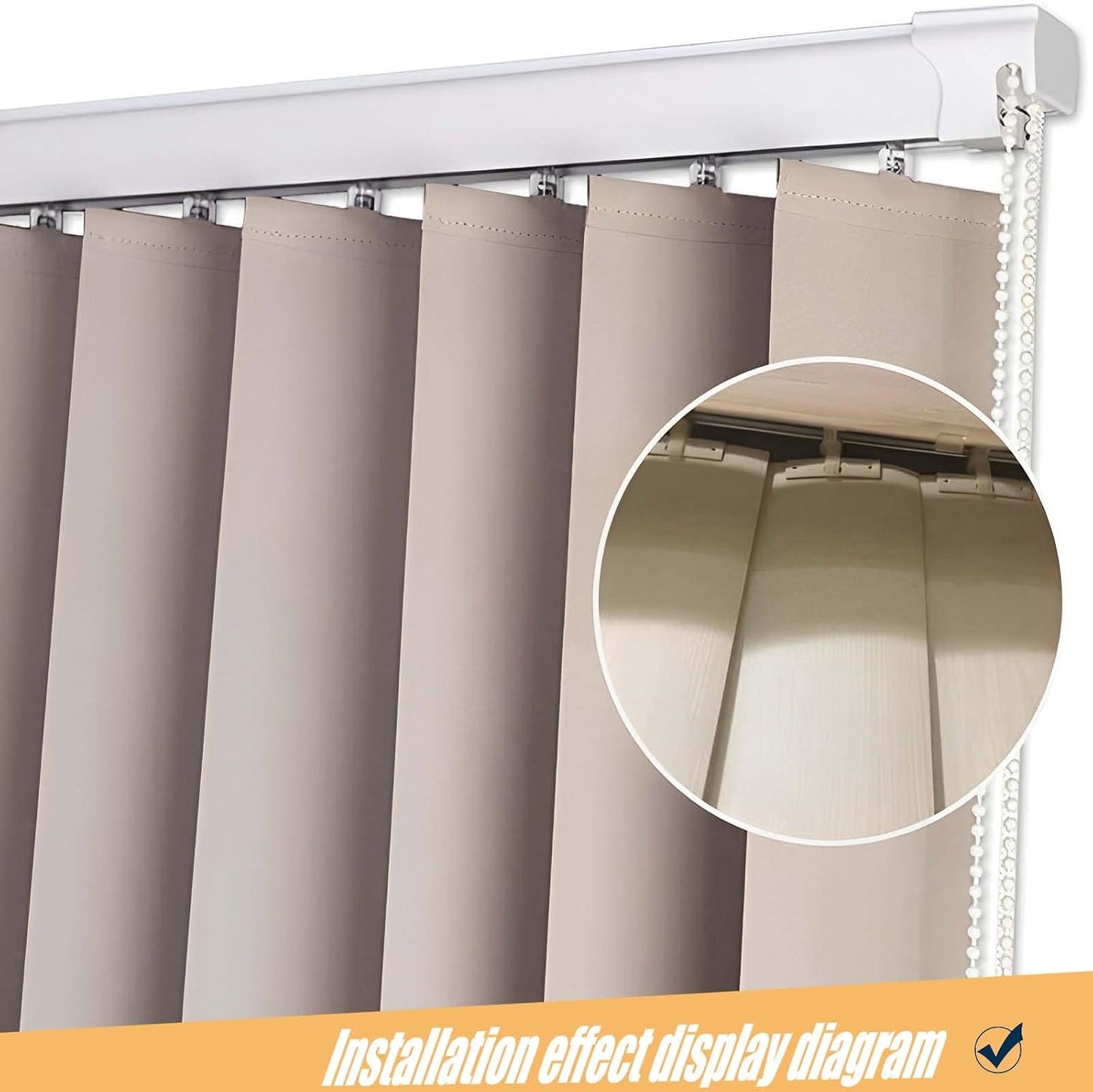 20 PCs Vertical Blind Repair Vane Metal Tabs Replacement Fixer Kit for Slats V1258-DP02-A-725