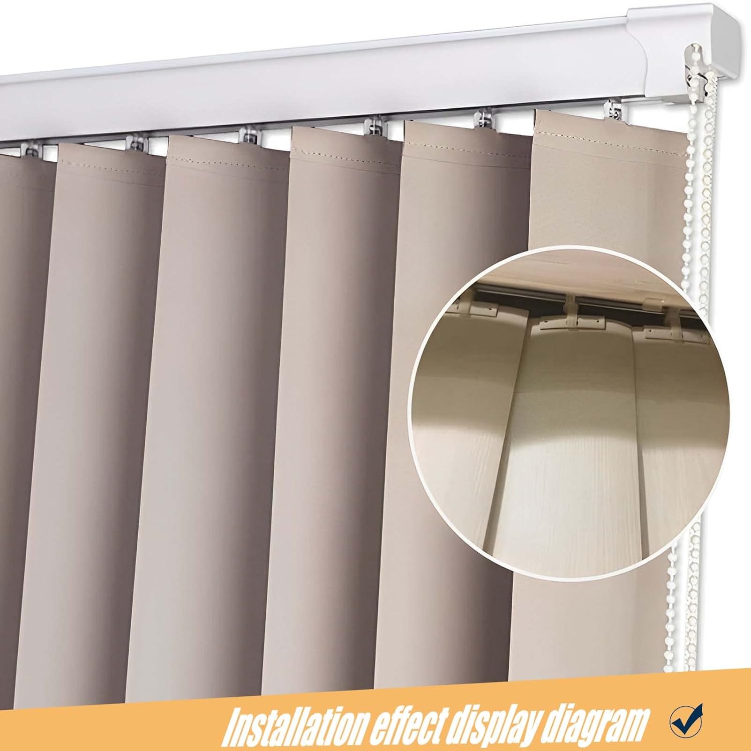 20 PCs Vertical Blind Repair Vane Metal Tabs Replacement Fixer Kit for Slats V1258-DP02-A-725
