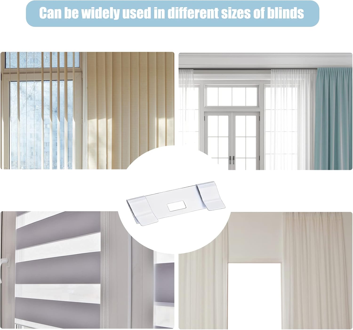 20 PCs Vertical Blind Repair Vane Metal Tabs Replacement Fixer Kit for Slats V1258-DP02-A-725