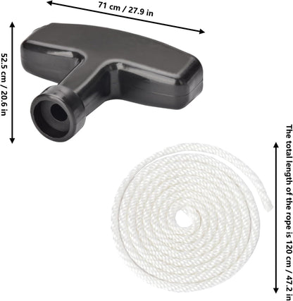 Pull Cord with Recoil Starter Handle Gasoline Engine Starter Handle Grip Recoil Starter Pull Handle for Lawn V1258-DP02-A-729