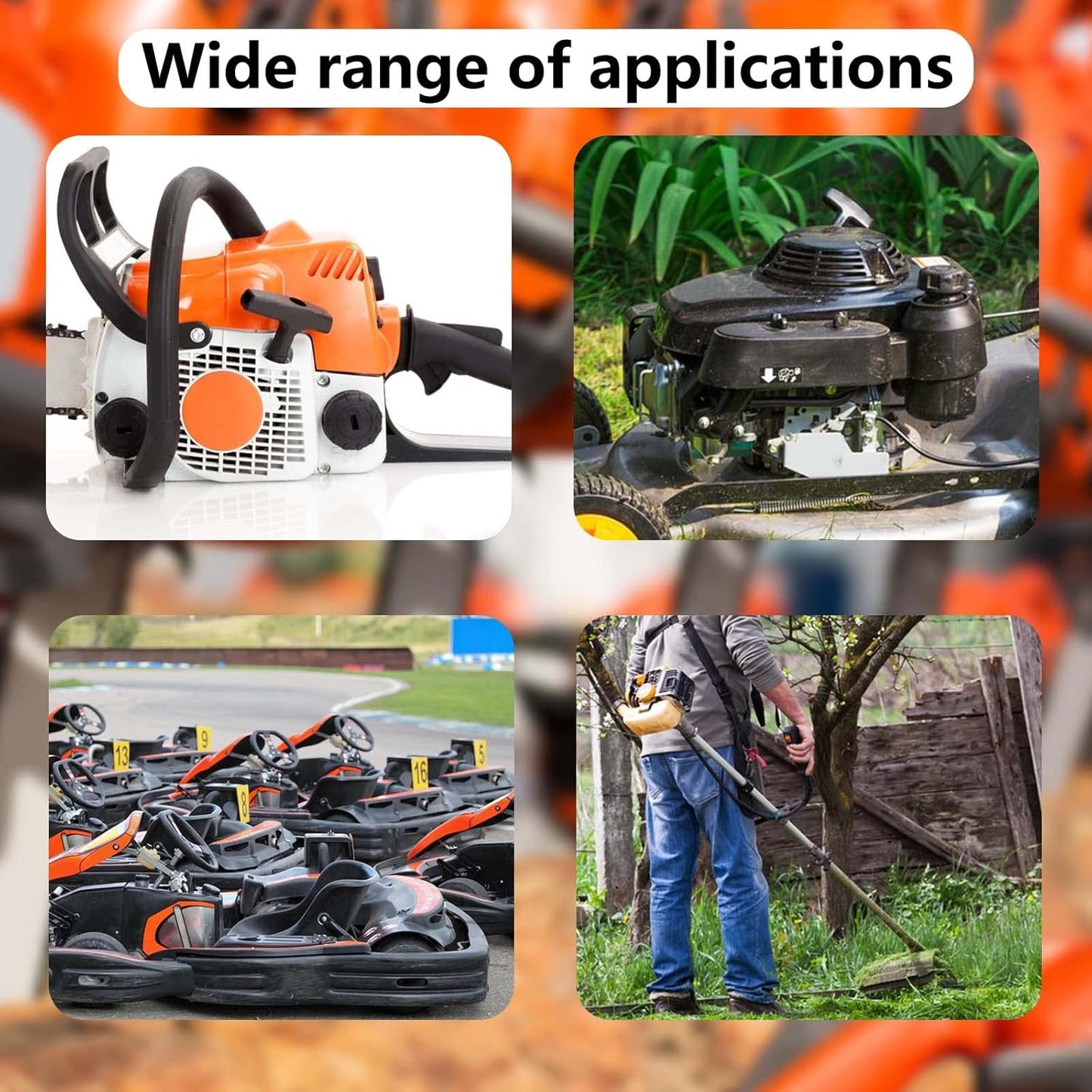 Pull Cord with Recoil Starter Handle Gasoline Engine Starter Handle Grip Recoil Starter Pull Handle for Lawn V1258-DP02-A-729