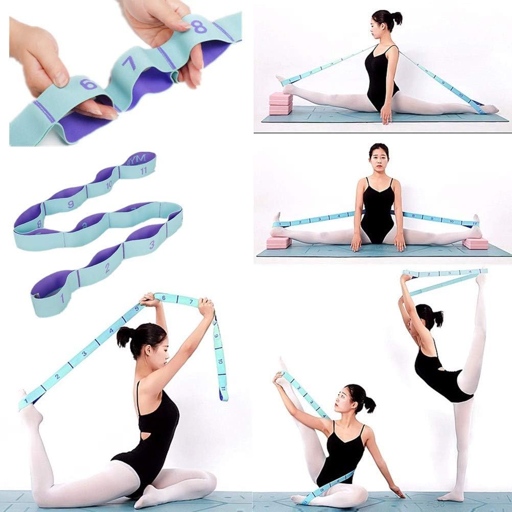 Nitpicker Stretching Straps Hamstring Stretcher Device Elastic Exercise Band Yoga mat Carrying Straps Leg V1258-DP02-A-731