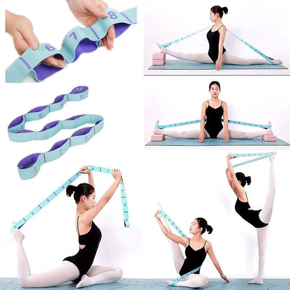 Nitpicker Stretching Straps Hamstring Stretcher Device Elastic Exercise Band Yoga mat Carrying Straps Leg V1258-DP02-A-731