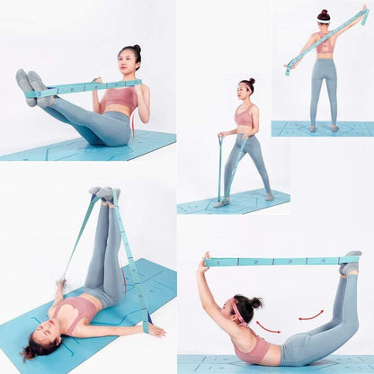 Nitpicker Stretching Straps Hamstring Stretcher Device Elastic Exercise Band Yoga mat Carrying Straps Leg V1258-DP02-A-731