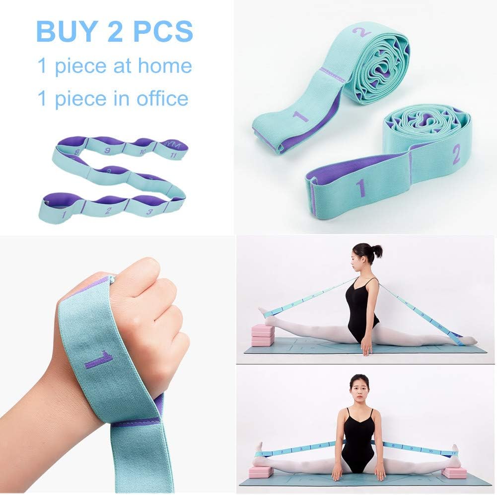 Nitpicker Stretching Straps Hamstring Stretcher Device Elastic Exercise Band Yoga mat Carrying Straps Leg V1258-DP02-A-731