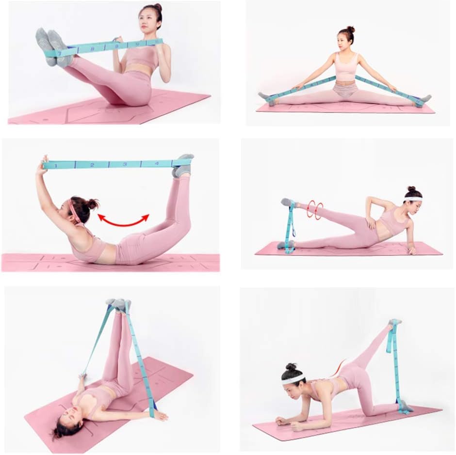 Nitpicker Stretching Straps Hamstring Stretcher Device Elastic Exercise Band Yoga mat Carrying Straps Leg V1258-DP02-A-731