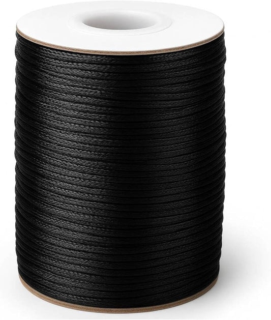 1.5MM Black Nylon String - 110Yards Wind Chime String Weather Resistant Nylon Cord Black Nylon Bracelets V1258-DP02-A-76