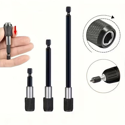 3-Piece Magnetic Bit Holder Extensi Set, Quick Release Universal Impact Drill Adapter for Home DIY Projects V1258-DP02-A-762