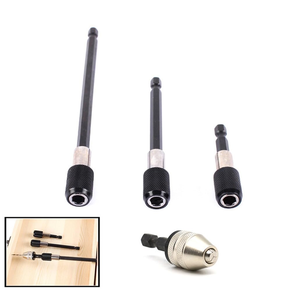 3-Piece Magnetic Bit Holder Extensi Set, Quick Release Universal Impact Drill Adapter for Home DIY Projects V1258-DP02-A-762