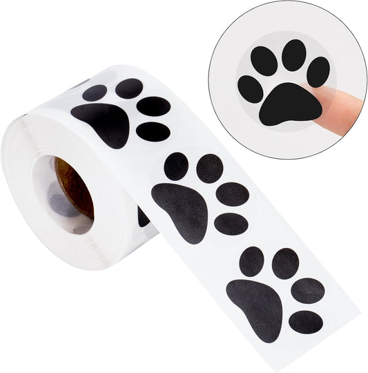 Paw Stickers - Paw Prints Stickers 500Pcs 1.5Inch Puppy Dog Bear Paw Prints Sticker Self Adhesive Clear & V1258-DP02-A-78