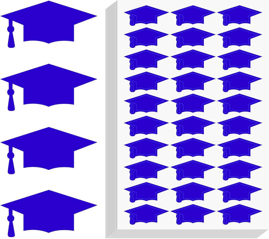 Graduation Cap Stickers 2026 - Blue Graduation Hat Stickers Self-Adhesive Graduations Envelope Seal Sticker V1258-DP02-A-83