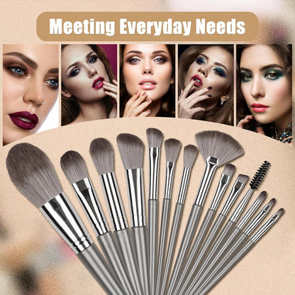 Makeup Brushes, 14 Pcs Professional Makeup Brush Set, Eye and Face Foundation Brush Set, Eyeshadow Brushes, V1258-DP02-A-9