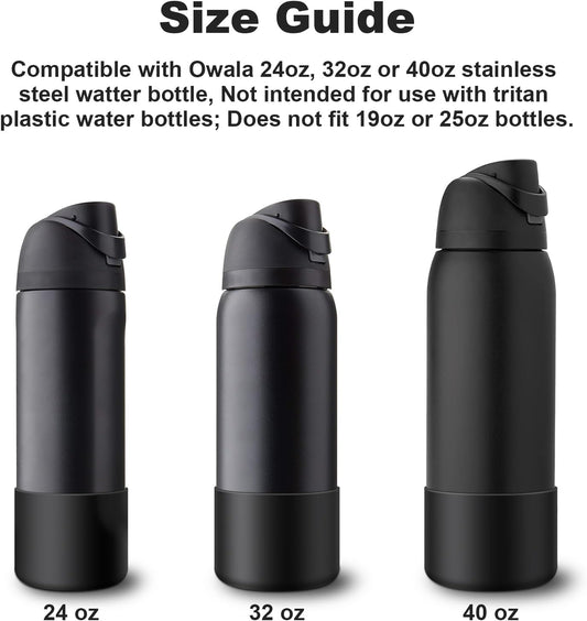 Silice Boot for Owala Water Bottle, 2PCS Anti-Slip Protective Sleeve for FreeSip/Twist/Flip Water Bottles, V1258-DP02-A-935