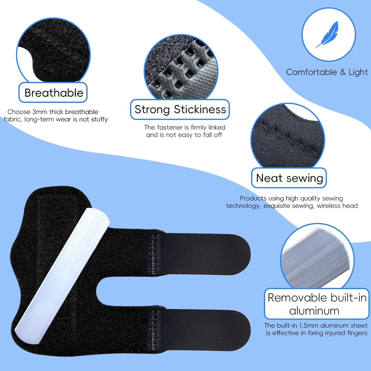 Finger Splint, Universal Trigger Finger Brace for Broken/Arthritis Pain and Sprain Relief, Splints for V1258-DP02-A-940