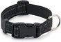 Dog Collar for Small Medium Dogs with Buckle, Breathable Adjustable Nyl Reflective Dog Collars, Black/Small V1258-DP02-A-942