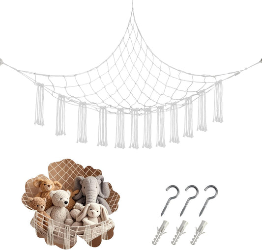 59 x 47 inches Stuffed Animal Hammock Corner Net, Plushie Net for Stuffed Animals Corner Large, Cott Hammock V1258-DP02-A-943