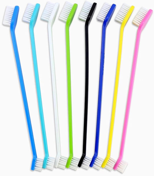 Petluno Dog Toothbrush Set of 8 - Dual Headed, Dental Hygiene Convenient Soft to Clean pet Teeth, Tooth V1258-DP02-A-945