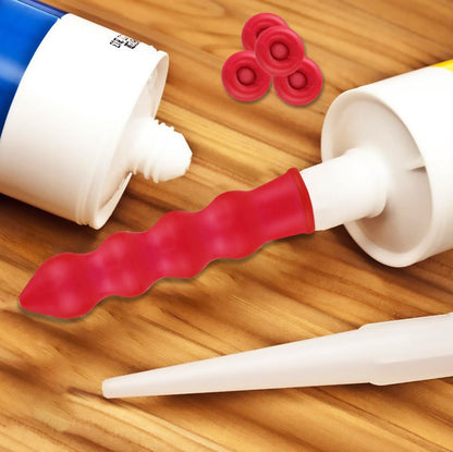 20 Pack Caulk Saver Caps - Seal and Preserve Open Caulking Tubes Red V1258-DP02-A-950