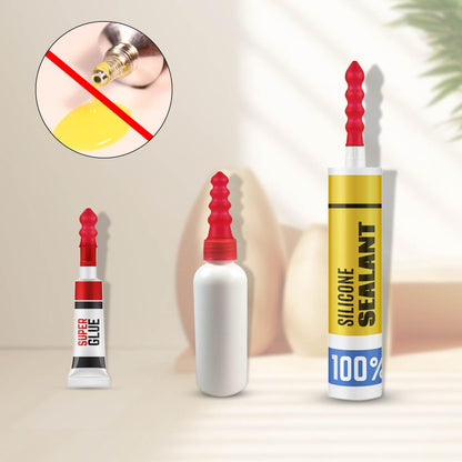 20 Pack Caulk Saver Caps - Seal and Preserve Open Caulking Tubes Red V1258-DP02-A-950