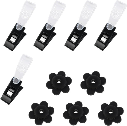 Garden Flag Rubber Stoppers and Tiger 10 Pieces Pack Stand Holder Pole Anti-Wind Clips for Flags Stopper Yard V1258-DP02-A-956