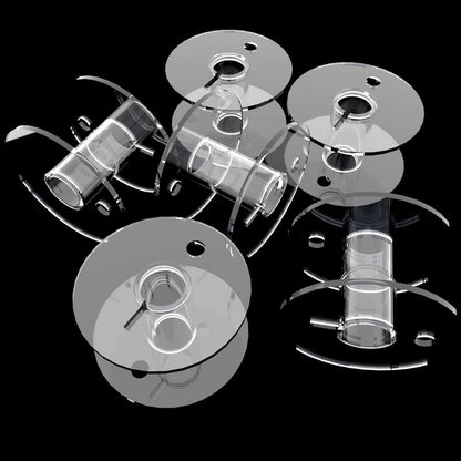 36 Pcs Transparent Plastic Sewing Machine Bobbins with Case for Janome Brother Singer Babylock Class 15 V1258-DP02-A-960
