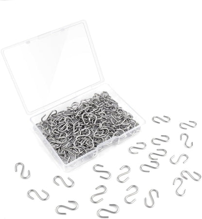 100 Mini S Hooks - Metal Shaped Hangers for Crafts, Jewelry & DIY Key Chains V1258-DP02-A-962