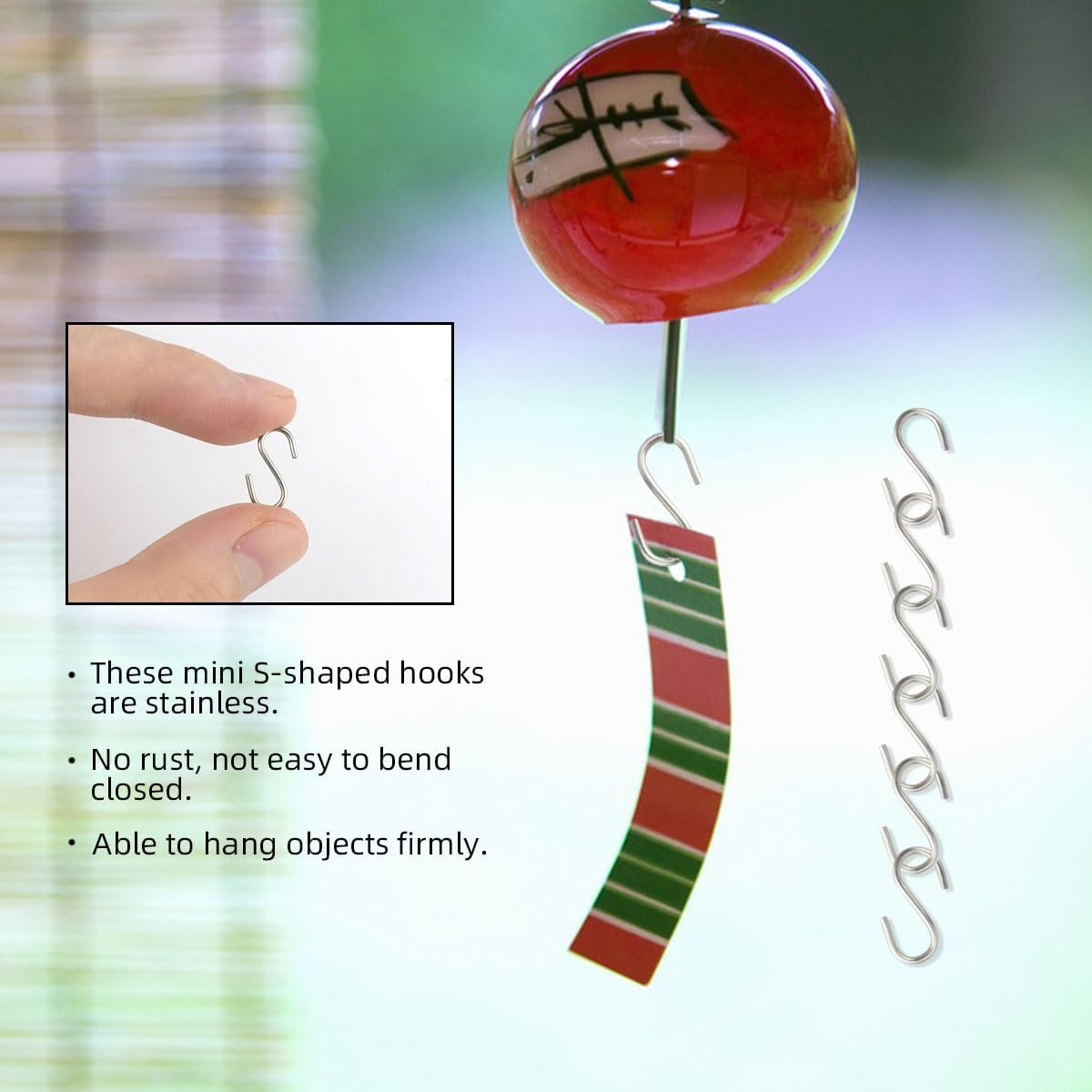 100 Mini S Hooks - Metal Shaped Hangers for Crafts, Jewelry & DIY Key Chains V1258-DP02-A-962