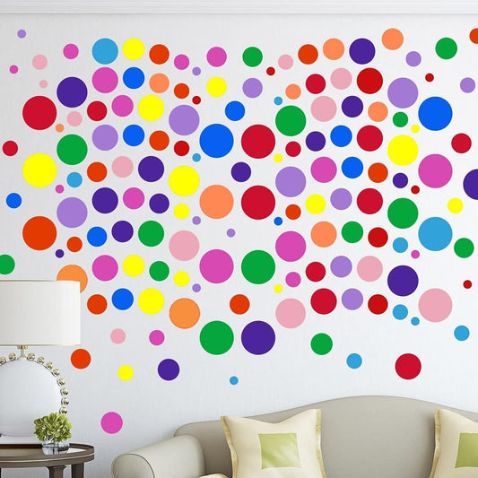 264 Pieces Polka Dot Wall Decals Circles for Vinyl Dots Stickers Set Room Kids Bedroom Nursery Playroom V1258-DP02-A-968