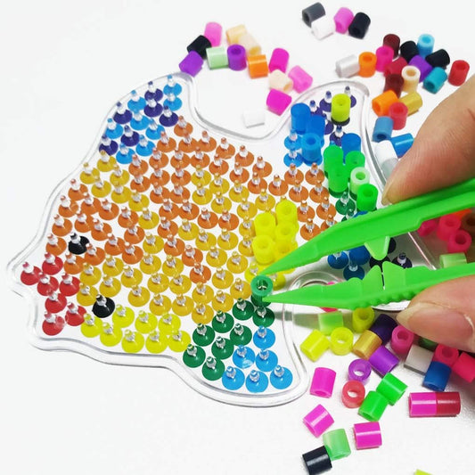 Three-Color Plastic Fuse Beads Tweezers Handmake Crafts, Manual DIY Creative Craft Game Tool for Kids(1 Pack V1258-DP02-A-972