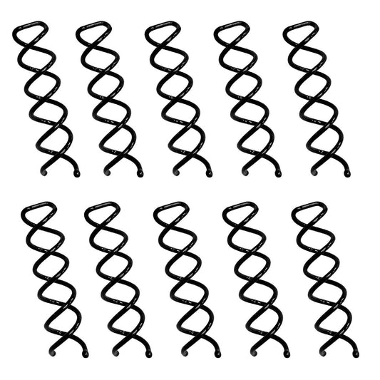 10PCS Spiral Hair Pins, Non-Scratch Ball Tips Screw Pins for DIY Style (Black) V1258-DP02-A-975