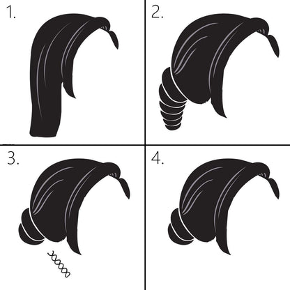 10PCS Spiral Hair Pins, Non-Scratch Ball Tips Screw Pins for DIY Style (Black) V1258-DP02-A-975