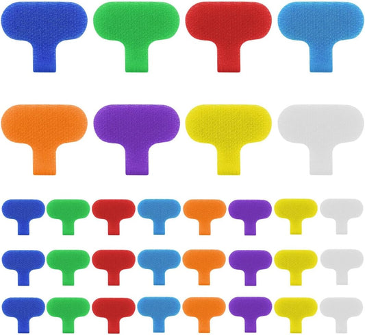 32 Pieces Multi-Color Electronic Cable Identification Tags Write On Cord Labels for Computers Management V1258-DP02-A-979