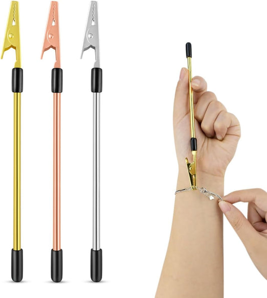 3 PCS Bracelet Helper Tool - Fastening for Watch, Necklace & Zipper Clasps Gold, Silver Rose Gold Metal V1258-DP02-A-981