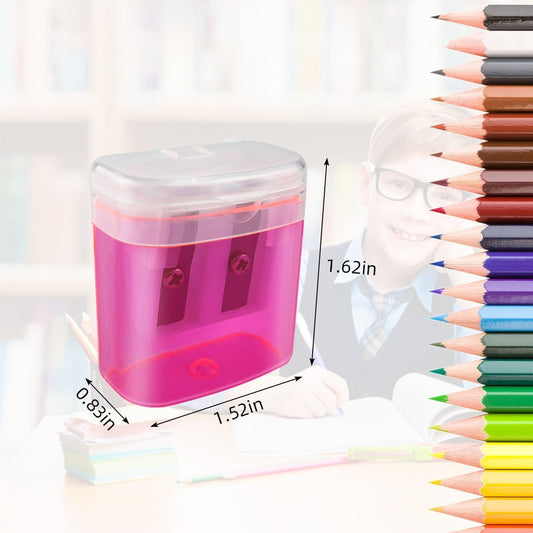 12 Pack Manual Pencil Sharpener for School Office Home Classroom Colored Dual Holes Pencils Sharpeners with V1258-DP02-A-989