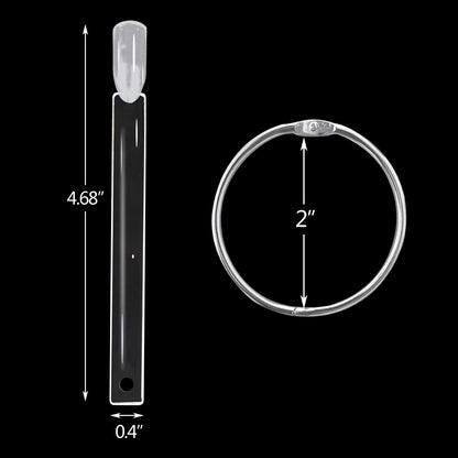 2 Set 100 Tips Clear Nail Art Swatches Sticks Polish Board Display Practice Tool Transparent Fan-shaped False V1258-DP02-A-995