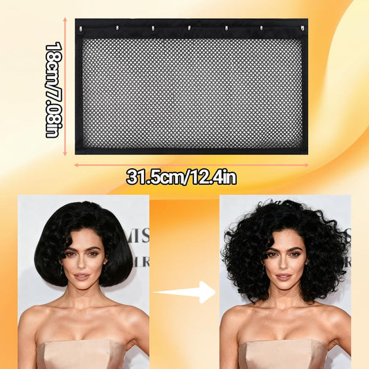 2-Pack Hair Stretcher Lengthening Net for Curly - Prevent Shrinkage Lock Hair Stretcher Looser - Wave V1258-DP02-B-1003