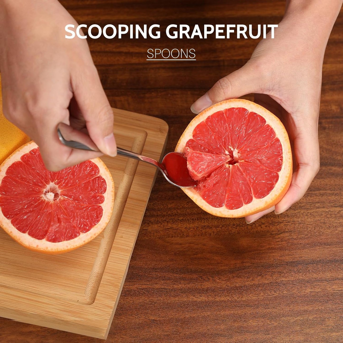 4-piece Grapefruit Spoons and Grapefruit Knife, 18/8 Stainless Steel V1258-DP02-B-101