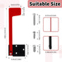 Flag for Mailbox,Red Mailbox Flag Replacement Kit Stainless Steel Mail Box Flags for Outside Metal Wood Wall V1258-DP02-B-1014